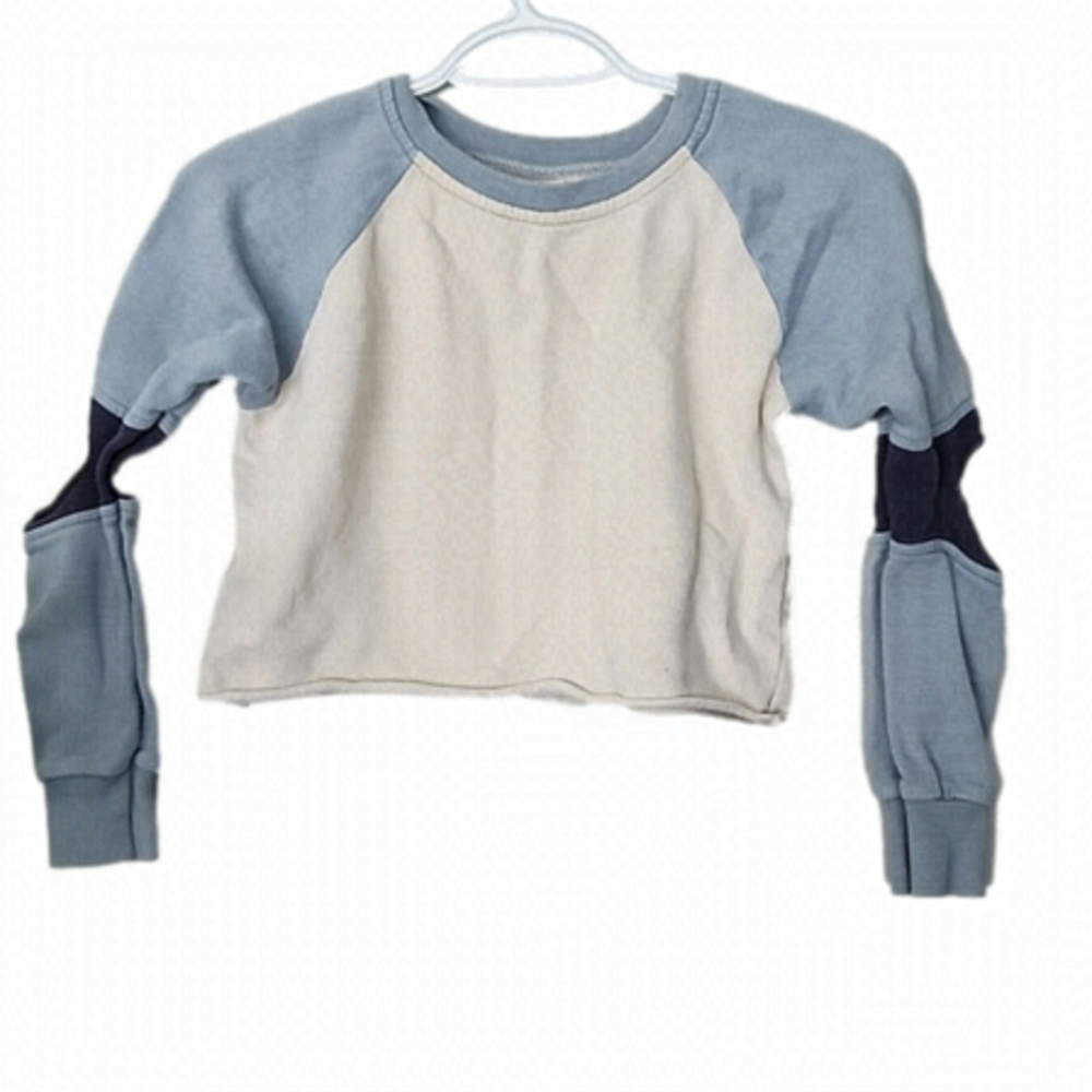 Vintage Havana girls cream blue crop top 10 12 medium